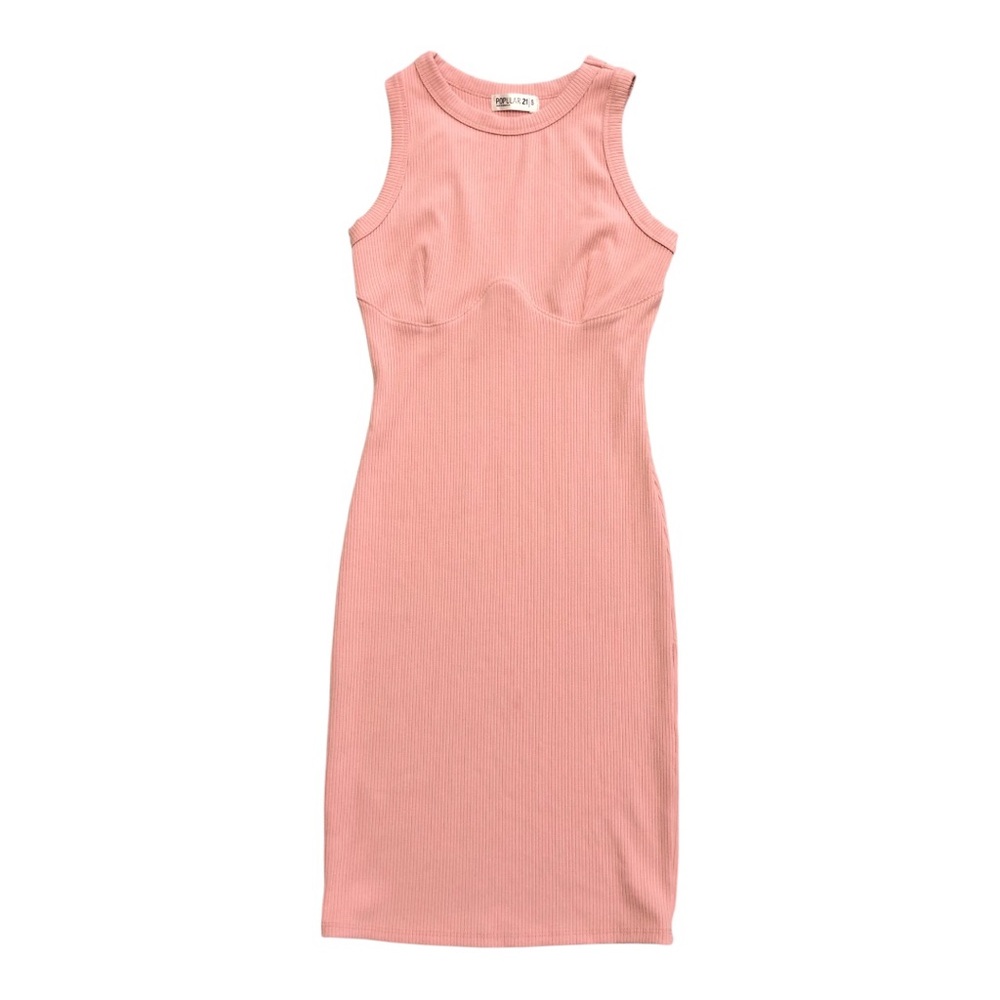 Popular21 Elegant Pink Midi Dress